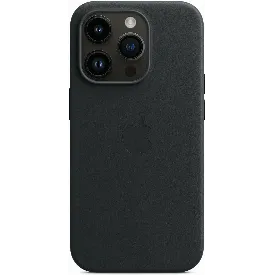 Чехол iPhone 14 Pro Leather Case, Midnight, черный